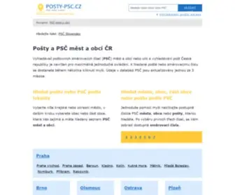 Posty-PSC.cz(PSČ měst a obcí ČR) Screenshot