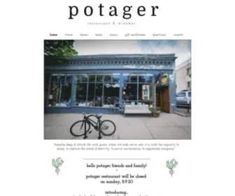 Potagerrestaurant.com(Potager Restaurant & Wine Bar) Screenshot