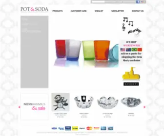 Potandsoda.com(Online store per la casa) Screenshot