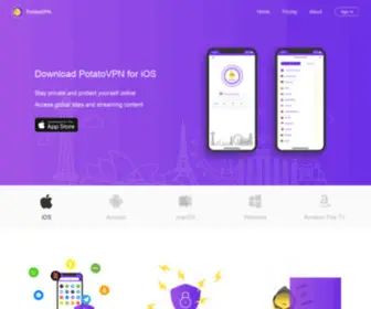 PotatoVPN.io(Ultra-fast and reliable free VPN) Screenshot