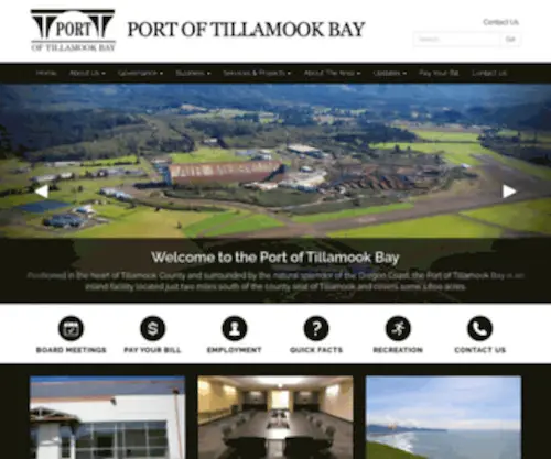 Potb.org(Port of Tillamook Bay) Screenshot