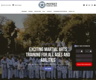 Poteettkd.com(Midlothian Kids Martial Arts) Screenshot