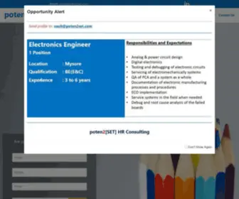 Poten2Set.com(Recruitment, Training, HR Consultan) Screenshot