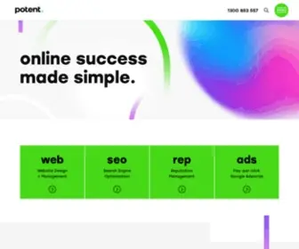 Potent.com.au(Online success made simple) Screenshot