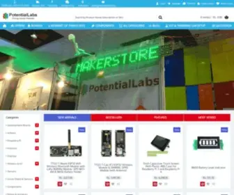 Potentiallabs.com(IoT Store) Screenshot