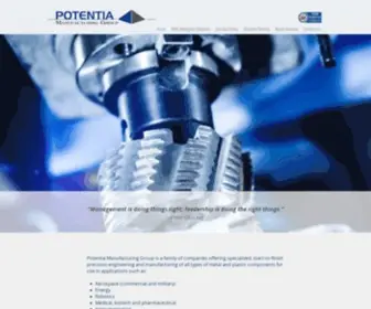 Potentiallc.net(Potentia Manufacturing Group) Screenshot