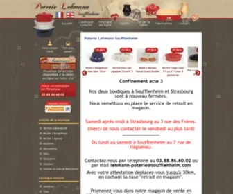 Poterie-Soufflenheim.com(Poterie Lehmann à Soufflenheim en Alsace) Screenshot