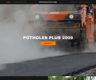 Potholesplus2009.com(Potholes PlusAsphalt Contractor) Screenshot