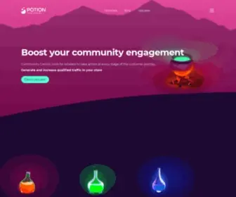 Potion.social(Bring your community projects to life in one magic trick. Choose the formula) Screenshot