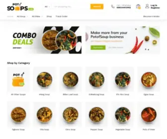 Potofsoups.com(#1 Online Shopping for Pot of Soup in Lagos) Screenshot