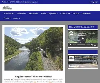 Potomaceagle.com(Eagles Fly On Our Scenic Railroad Trips) Screenshot