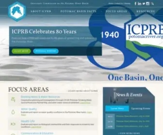 Potomacriver.org(ICPRB's mission) Screenshot