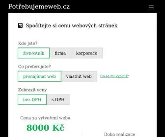 Potrebujemeweb.cz(Potřebujeme web) Screenshot