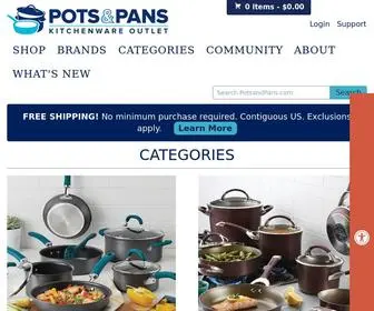 Potsandpans.com(Trusted Brands for Every Kitchen) Screenshot