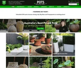 Potswholesaledirect.com.au(Best Priced Wholesale Garden Plant Pots Online Sydney Perth Melbourne Canberra & Adelaide) Screenshot