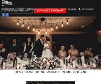 Potters.com.au(Ultimate Wedding Venue) Screenshot