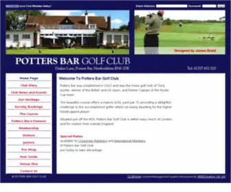 Pottersbargolfclub.com(Potters Bar Golf Club) Screenshot