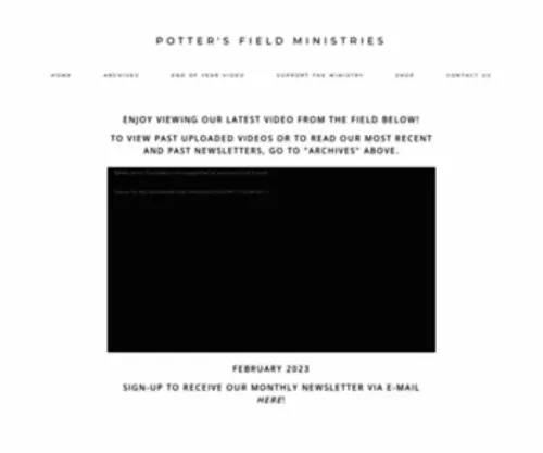 Pottersfield.org(Potter's Field Ministries) Screenshot