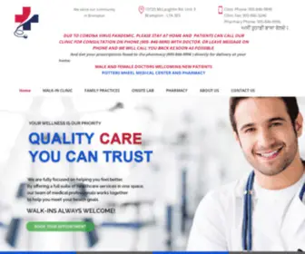 Potterswheelmedicalcentre.ca(Potters Wheel Medical Center and Pharmacy) Screenshot