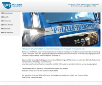 Potzler-Transporte.de(Erdbau) Screenshot