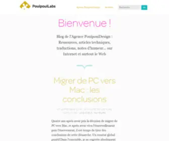 Pouipouilabs.net(Blog de l'Agence PouipouiDesign) Screenshot