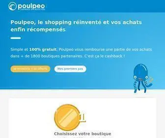 Poulpeo.com(Cashback, réductions, codes promo) Screenshot