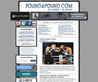 Pound4Pound.com(P4P Number 1 Boxing News) Screenshot