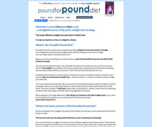 Poundforpounddiet.co.uk(Free Weight Loss program) Screenshot