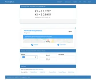 Pounds2Euro.com(Pounds to Euros (GBP/EUR) and Euros to Pounds Currency Converter) Screenshot