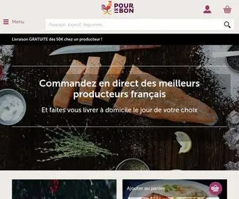 Pourdebon.com(Boucherie, charcuterie, vin, épicerie) Screenshot