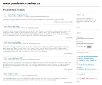 Pourlamourdedieu.ca Screenshot