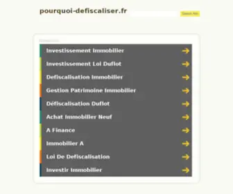 Pourquoi-Defiscaliser.fr(Pourquoi Defiscaliser) Screenshot