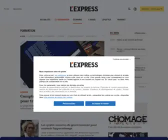 Pourseformer.fr(L'information pour les professionnels de la formation avec L'Express Emploi) Screenshot