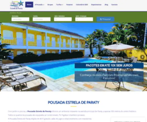 Pousadaestreladeparaty.com.br(Conheça a Pousada Estrela de Paraty em Paraty RJ) Screenshot