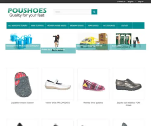 Poushoes.com(Zapatos y Zapatillas Casa Mujer y Hombre España) Screenshot