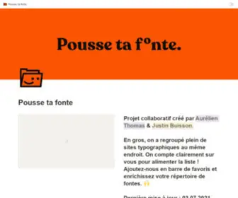 Poussetafonte.com(Pousse ta fonte) Screenshot
