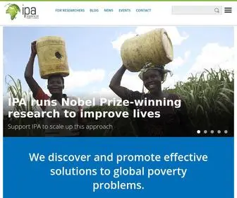 Poverty-Action.org(Innovations for Poverty Action (IPA)) Screenshot