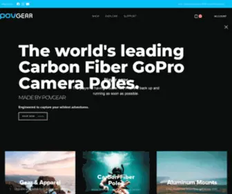 Povgear.com(The #1 Carbon Fiber GoPro Poles & Accessories) Screenshot