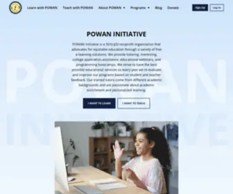 Powan.org(Free, Live, Personalized E-Learning for K) Screenshot