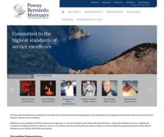 Powaybernardomortuary.net(Poway Bernardo Mortuary) Screenshot