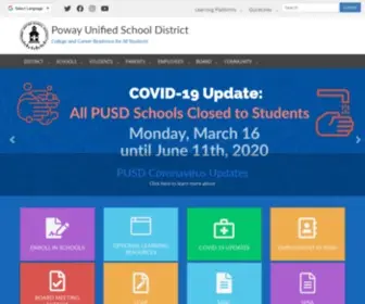 Powayusd.com(Poway Unified School District) Screenshot