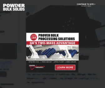 Powderbulksolids.com(Powder & Bulk Solids) Screenshot