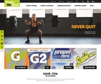 PowdermixDirect.com(Powdered Gatorade & Sqwincher Drink Mix) Screenshot