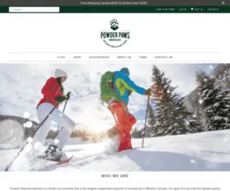 Powderpawssnowshoes.com(Powder Paws) Screenshot