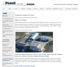 Powellfab.com(Powell has been involved in the sodium hypochlorite (NaOCl) and chlorine (Cl2)) Screenshot