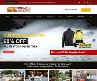 Powellstone.com(Powell Stone & Gravel) Screenshot