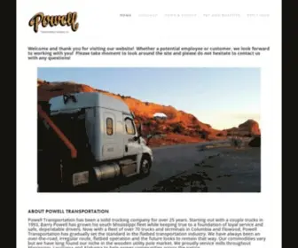 Powelltransportation.com(Columbia, MS Trucking Company) Screenshot