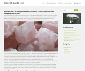 Power-Beads.com(Bracelet quartz rose) Screenshot