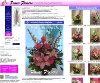 Power-Flowers.com(Toronto Florist) Screenshot