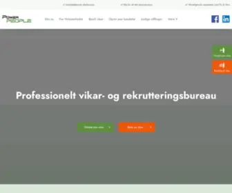 Power-People.dk(Vikarbureau & rekrutteringsbureau i Danmark) Screenshot